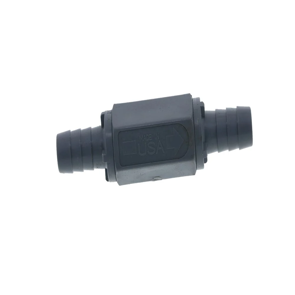 Check Valve 426 Series PVC Gray 1/2" OD Barb BUNA — 10 Pack