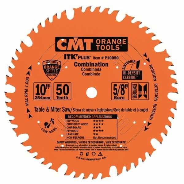 Combination Saw Blade - 10" x 50T x 5/8" Bore