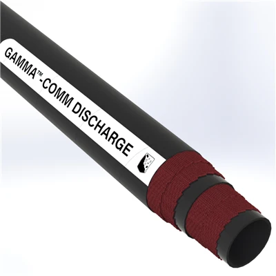 GCOMM-D-B1-6.0-100N by Texcel | GAMMA™-COMM DISCHARGE Series | Commodity Discharge Hose | 6" Hose ID | 75 PSI | Black — Exact Length (FT)