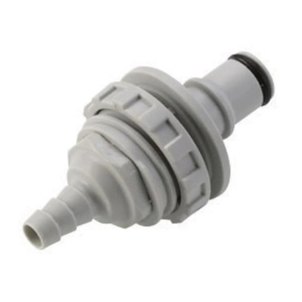 NS4D42006 Valved Panel Mount Hose Barb Coupling Insert 3/8 ID Barb — Single