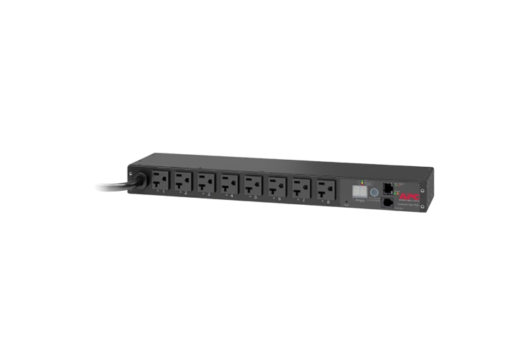 APC Basic 1U Rack PDU, 20A 120V Power Distribution Unit with (10) NEMA 5-20 Outlets (5-20P Input), AP9563