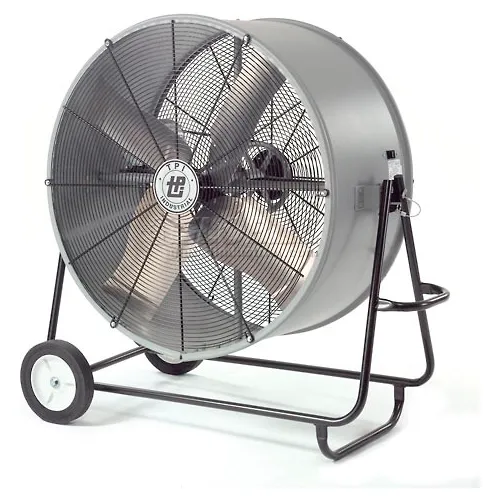 TPI 36" Hazardous Location Portable Barrel Fan w/ Swivel Base, 6,900 CFM, 1/2 HP, 1 Phase