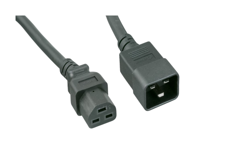 AC Power Cord, C20 to C21, 12AWG, Black, 3ft
