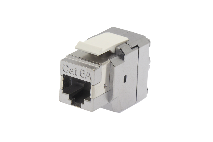 Cat6A RJ45 180° Shielded Keystone Jack