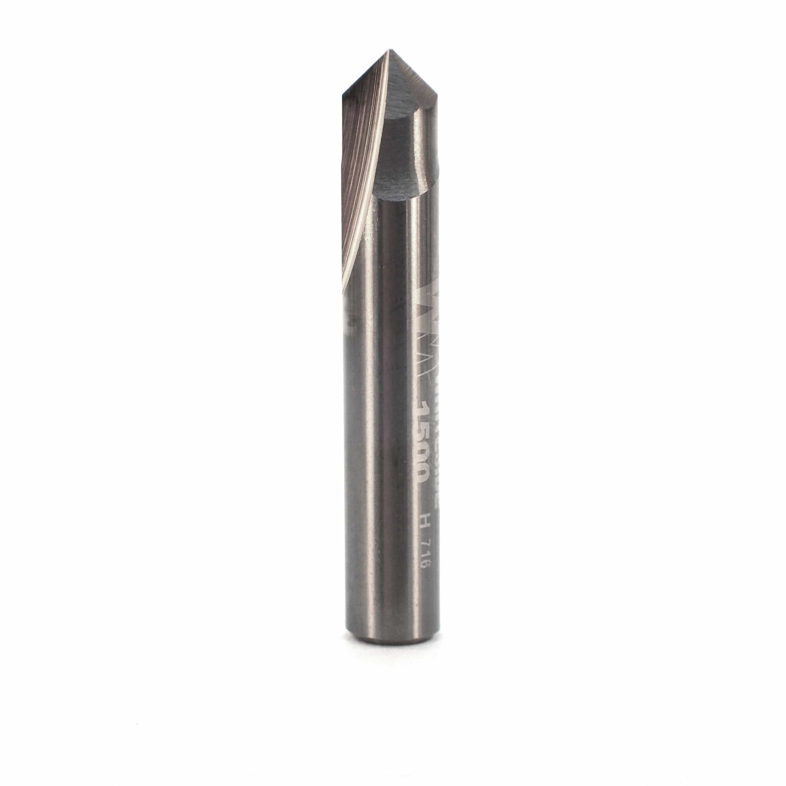 90 Degree V-Groove Router Bit — 1/4" / 3/8" / 3/8"