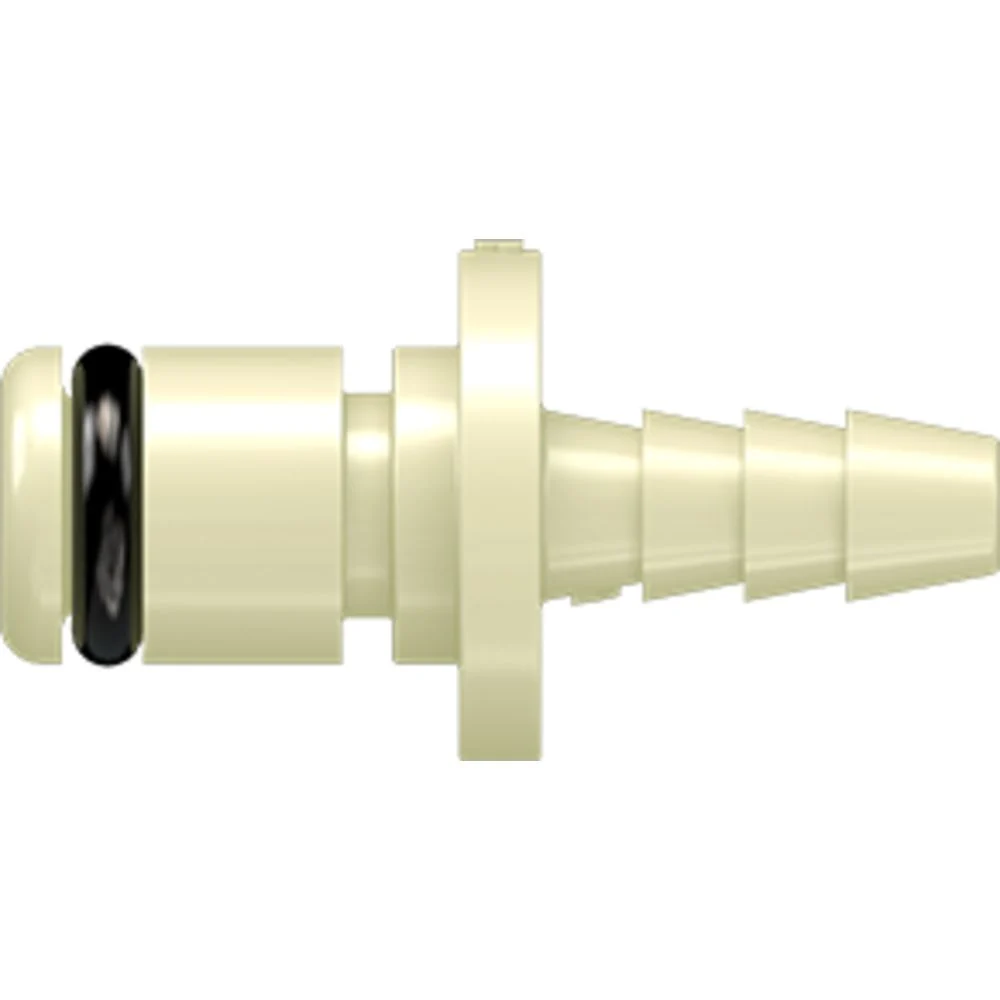 LinkTech 20PP Series Straight Male, Non-valved, 1/8" HB, Molded Almond Color, Polypropylene — Single