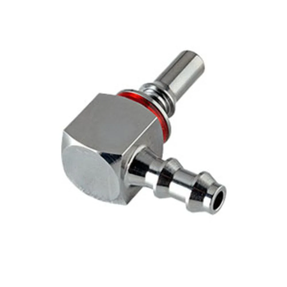 LQ2D2304LRED Valved Elbow Locking Hose Barb Harb Liquid Cooling Coupling Insert 1/4" — Single