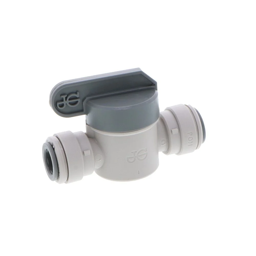 John Guest Shut-Off Valve-Acetal, Long Handle - 3/8 x 3/8 — Bag of 10