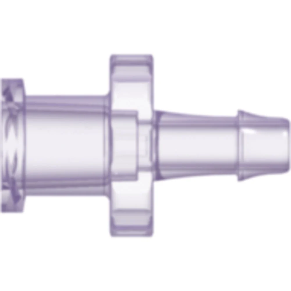 LinkTech Female Luer Thread Style to 500 Series Barb, 1/8" (3.2 mm) ID Tubing, Rad. Stable Polycarbonate — Single