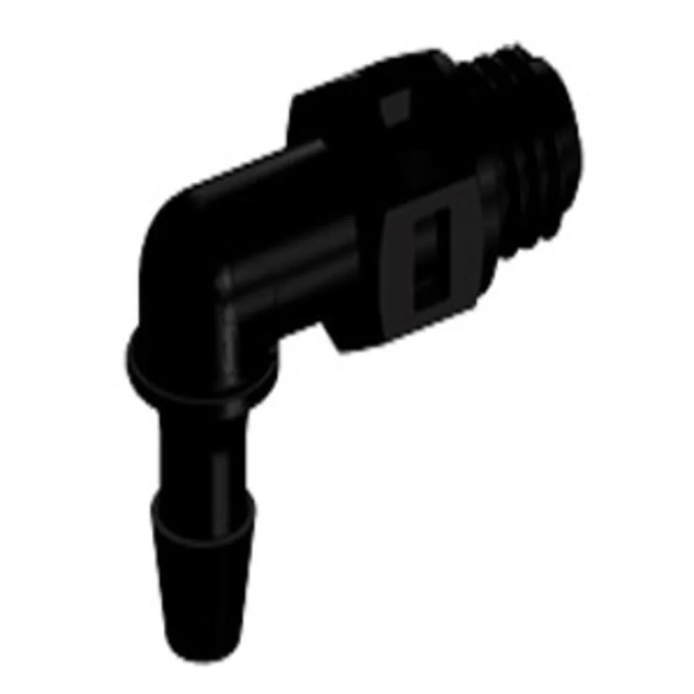 ME331 Elbow Fitting Black Nylon Tapered 10-32 X 3/32 HB — Bag of 100