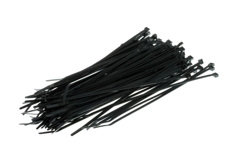 8in Nylon Cable Ties, Black (Qty 100)