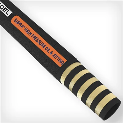 HPOJ-4.0-100 by Texcel | SUPRA™ - HPOJ Series | High Pressure Oil & Jetting Hose | 4" Hose ID | 1,600 PSI | Black — Exact Length (FT)