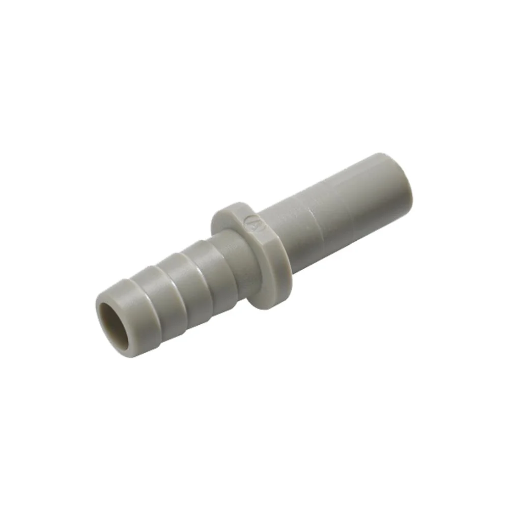 NeoFit - Acetal Gray Stem Barb Connector 8mm (5/16") stem x 8mm (5/16") barb — Single