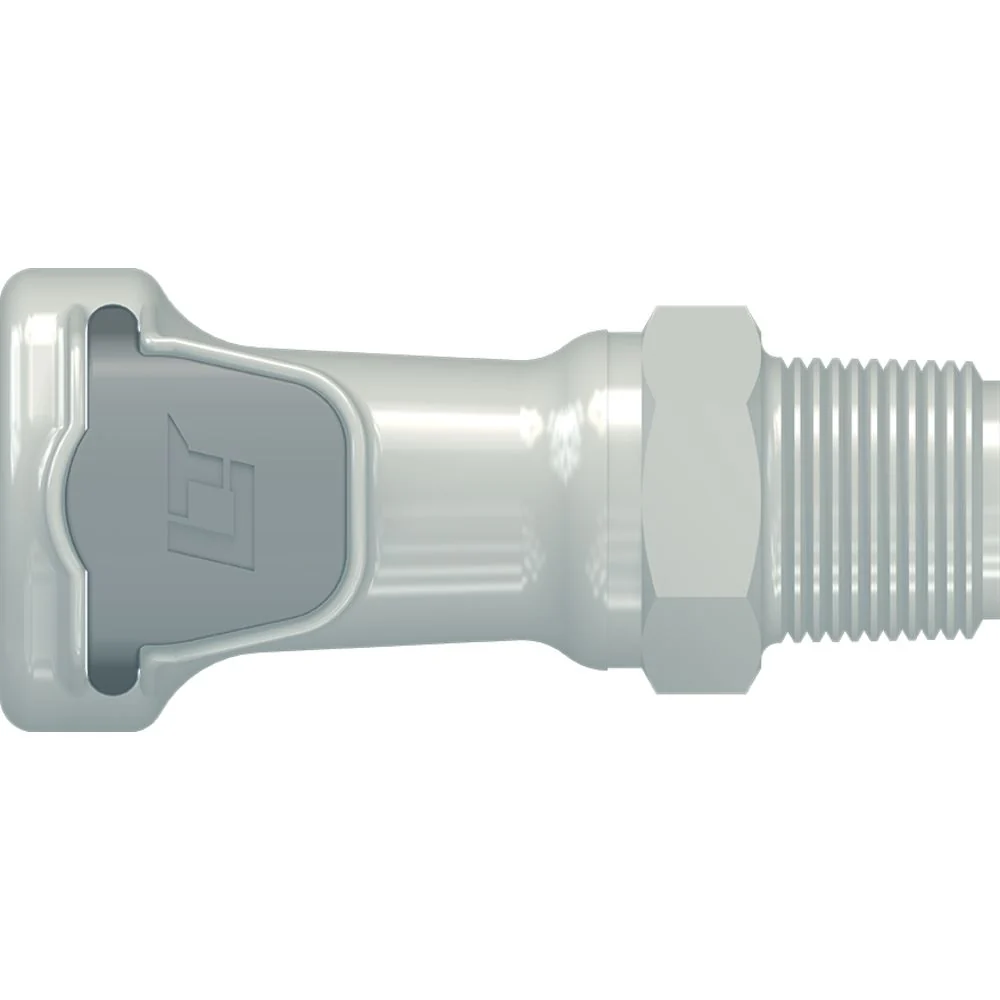 LinkTech 60PP Series Male Threaded Female, Valved, 1/2" MNPT, Polypropylene, EPDM — Box of 1000