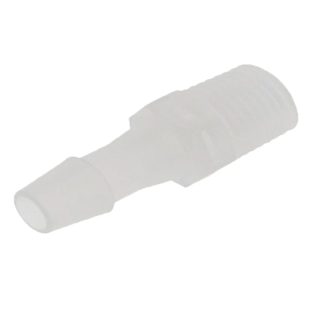 FitQuik Polypropylene Thread to Tube Straight Fitting - 1/4 NPT to 5/16 Hose Barb — Bag of 100