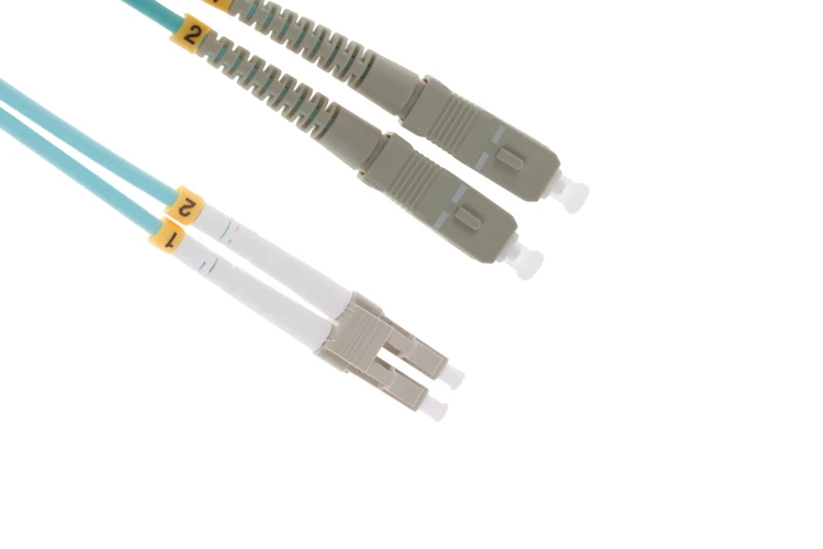 15M LC-SC OM3 10 Gig 50/125 Multimode Duplex UPC Fiber Patch Cable