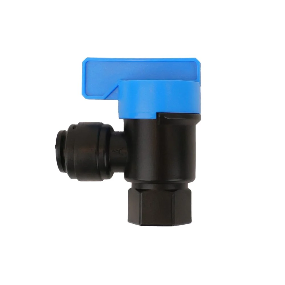 NeoFit - Acetal Black Tank Valve Female Elbow 1/4" FPT x 3/8" tube — Single
