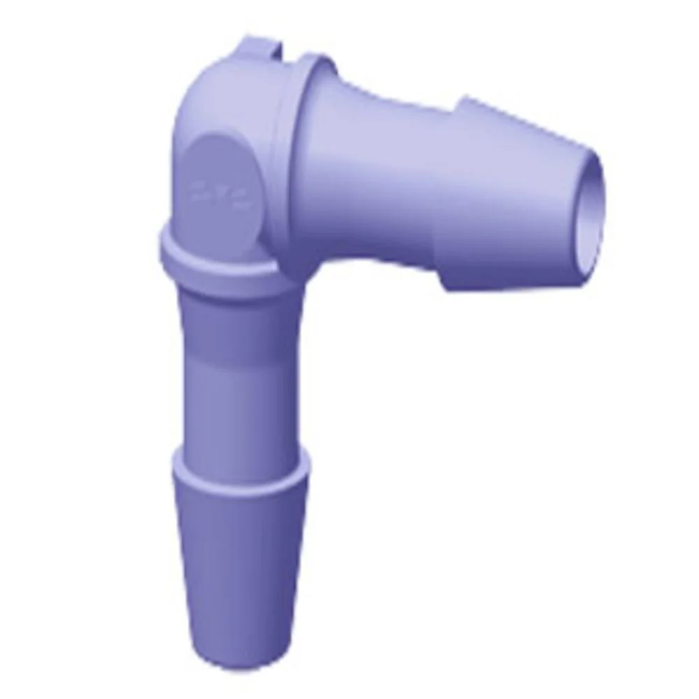 HE491 Elbow Fitting Purple Tint Polycarbonate 1/8 HB X 1/8 HB — Single