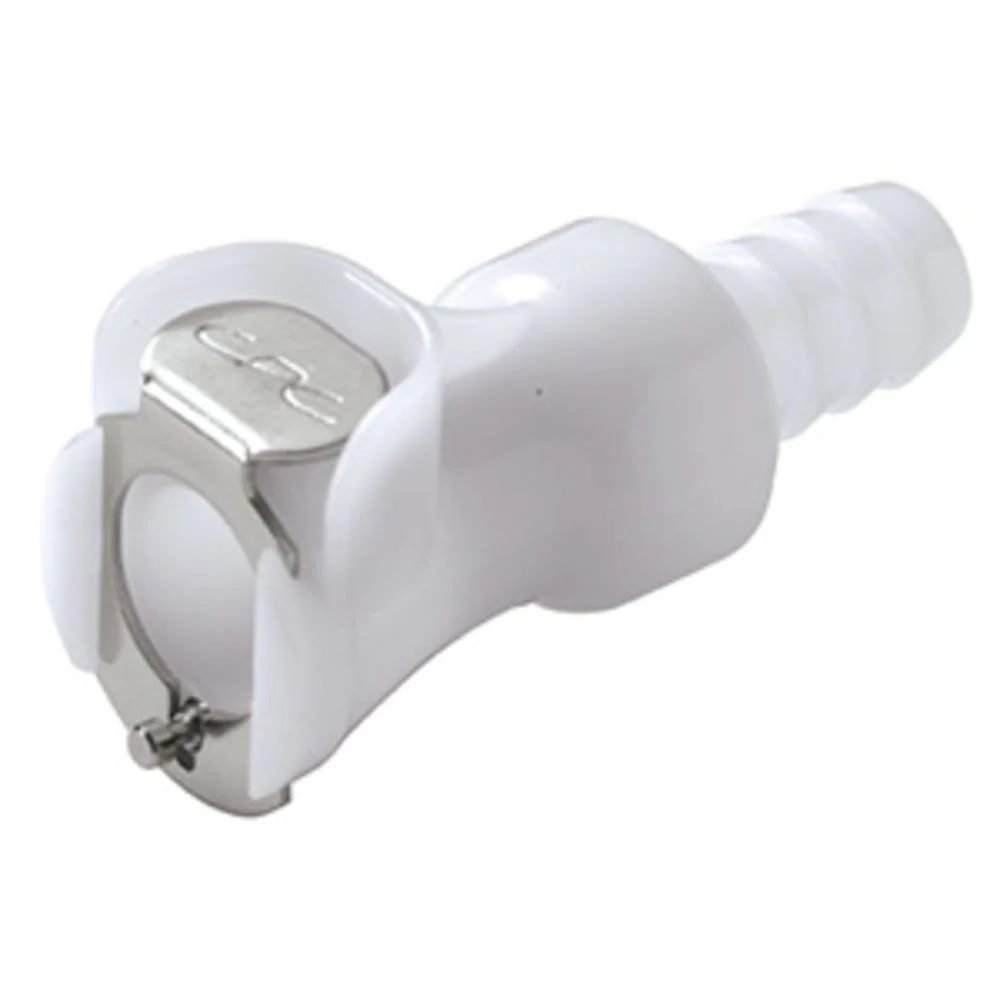 PLCD17006V Valved In-Line Hose Barb Coupling Body 3/8 ID Barb Viton O-ring — Pack of 250