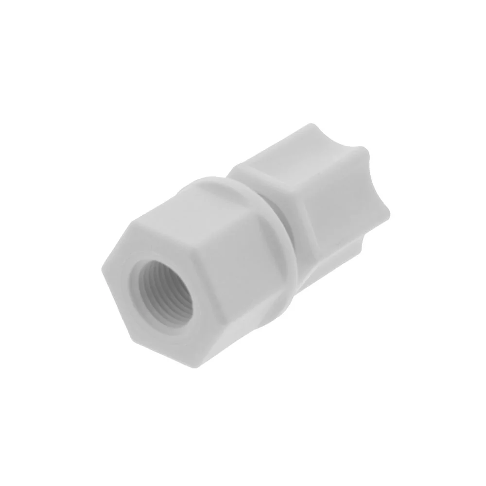 JACO 25-4-2-P-O Polypropylene Female Connector 1/4 OD Tube x 1/8 FPT — Single