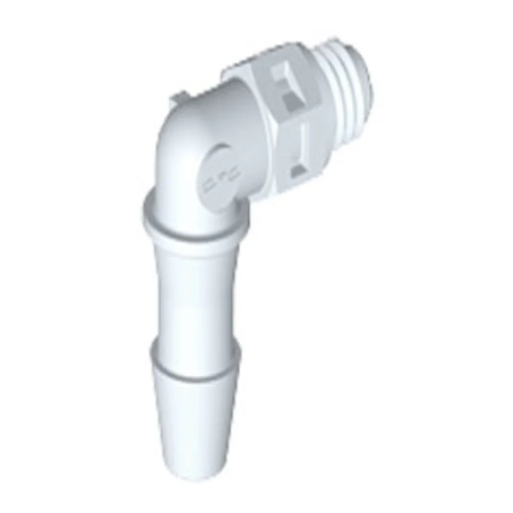 ME570 Elbow Fitting Natural PVDF Tapered 10-32 x 5/32 HB — Single