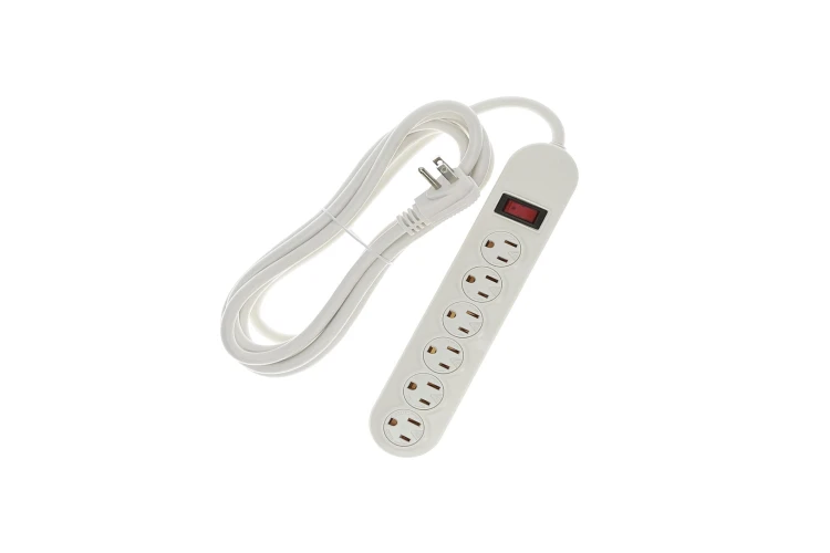 10Ft 6-Outlet Perpendicular Power Strip
