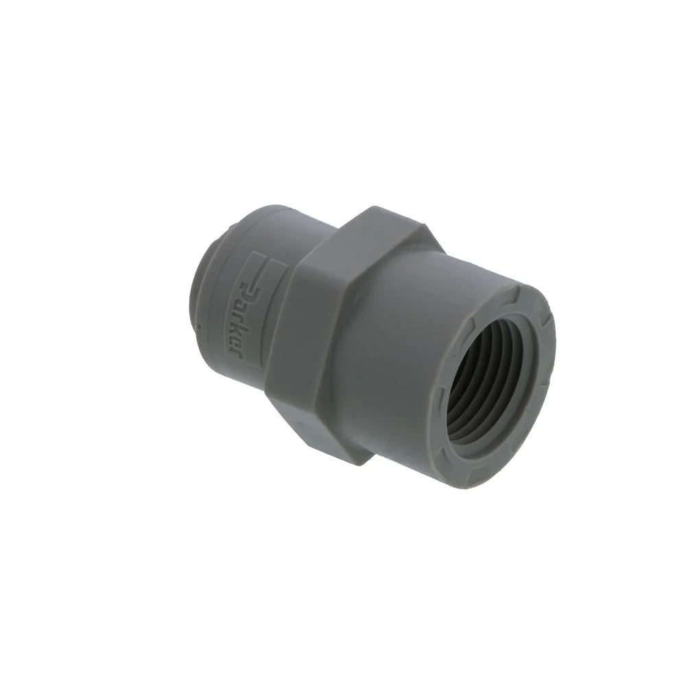 Parker A6FC6-MG TrueSeal Acetal Female Connector 3/8" QC x 3/8" FNPT — Box of 25