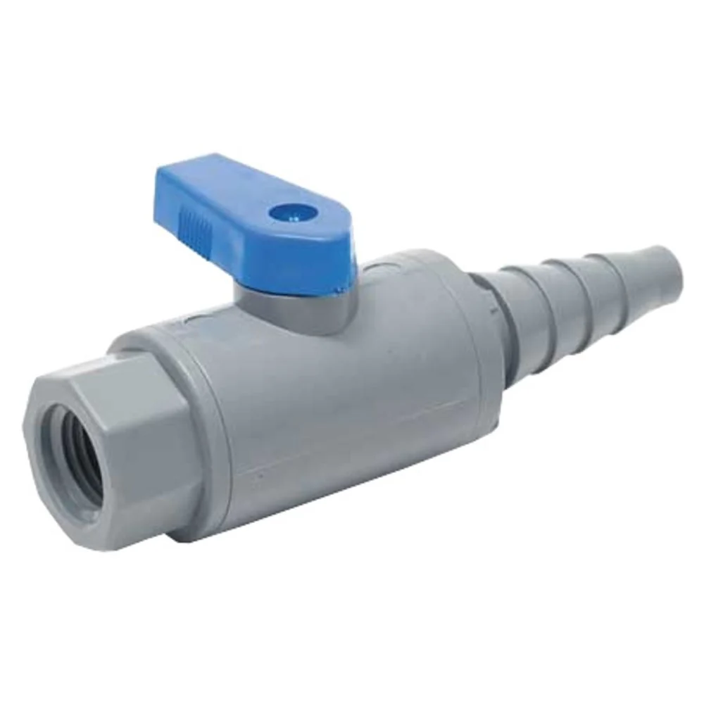 SMC Inline Ball Valve PVC FNPT/Barb - 3/8 to 5/8 Tapered Barb X 3/8 FNPT — 20 Pack