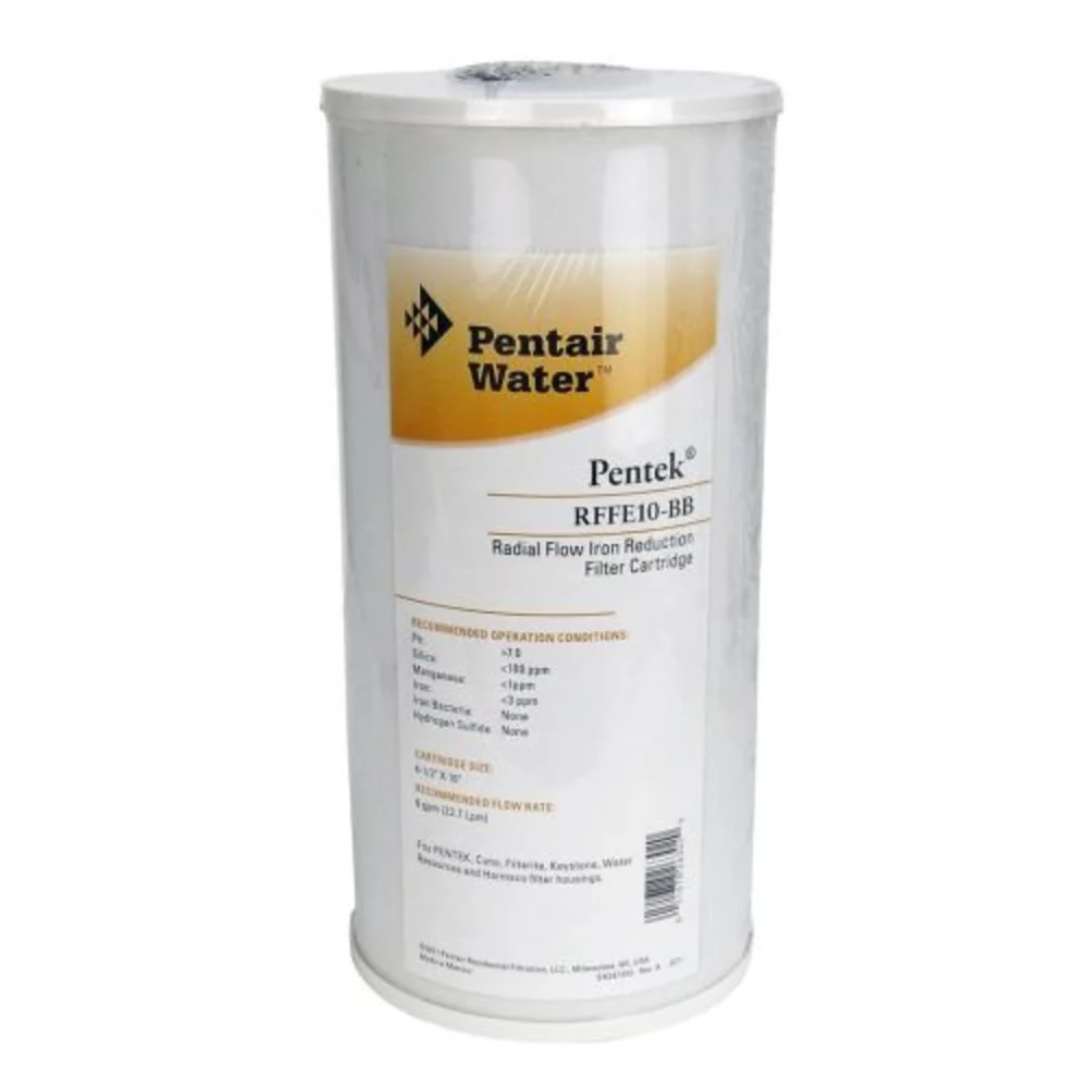 10 x 4.5" Pentek RFFE10-BB Radial-Flow Iron Reduction — Single