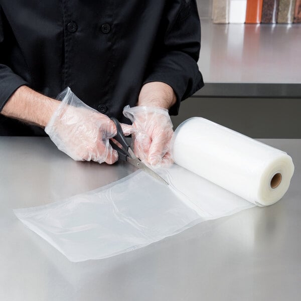 ARY VacMaster 947102 8" x 50' Roll of Full Mesh External Vacuum Packaging Bags 3 Mil