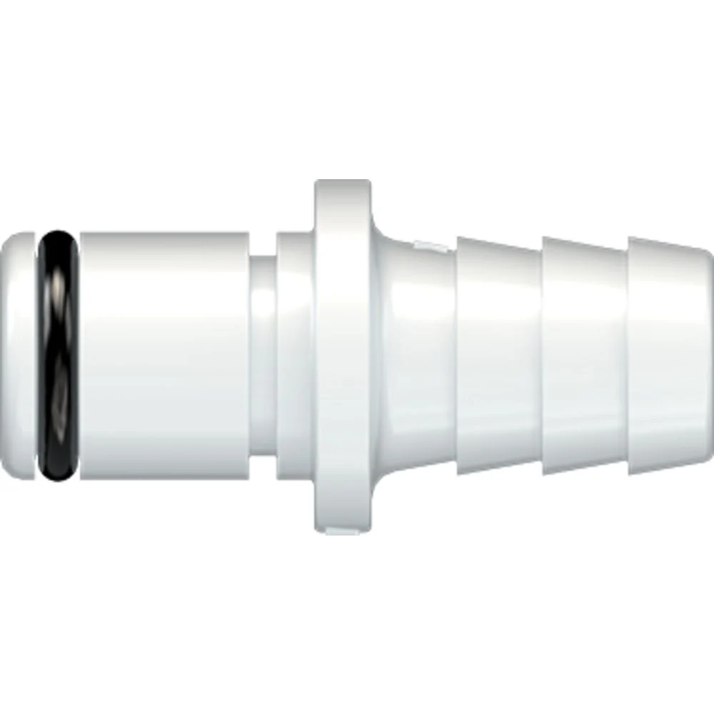 LinkTech 40AC Series Straight Male, Non-valved, 3/8" HB, Natural Acetal — Single