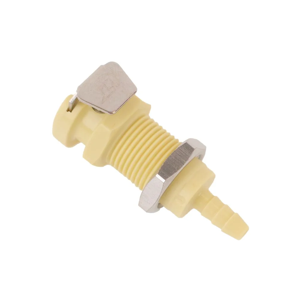LinkTech 20PP Series Panel Mt. Female, Valved, 1/8" HB, Molded Almond Color, Polypropylene, EPDM — Bag of 100