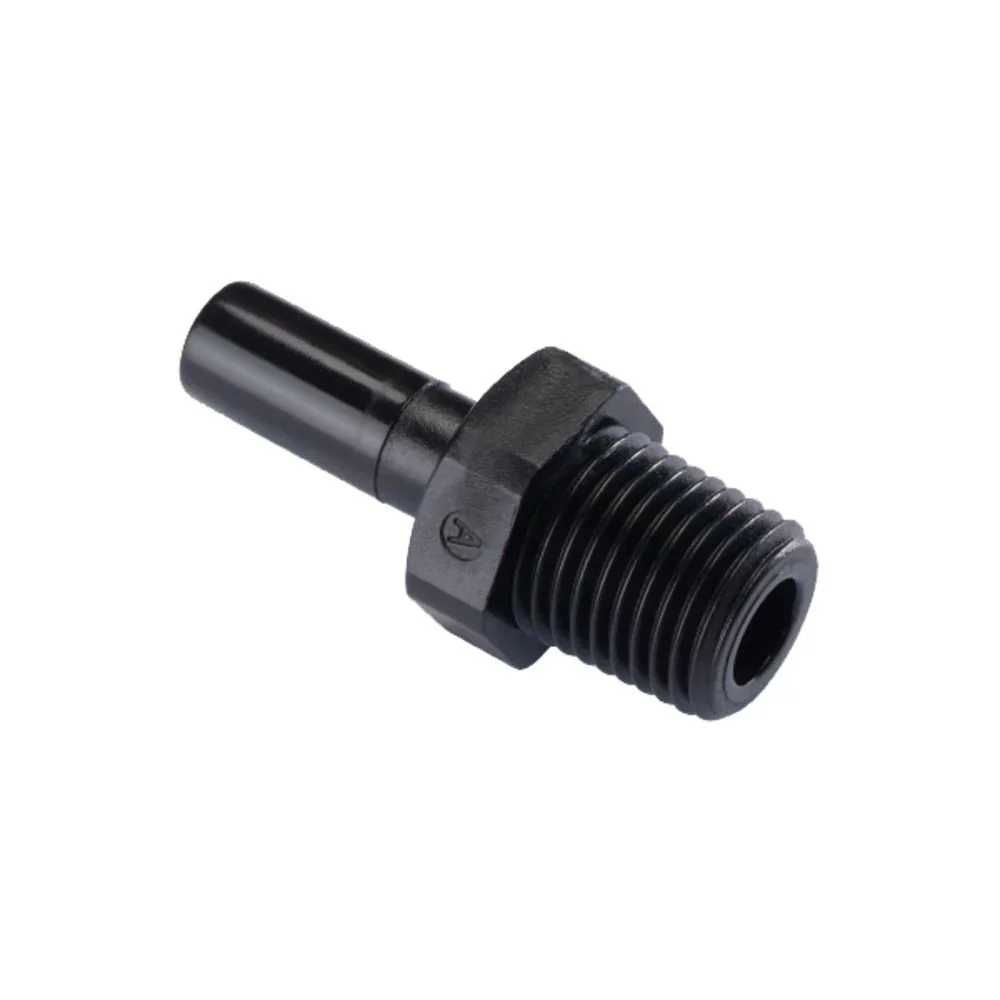 NeoFit - Black Union Connector- 3/16"tube OD x 3/16"tube OD — Single