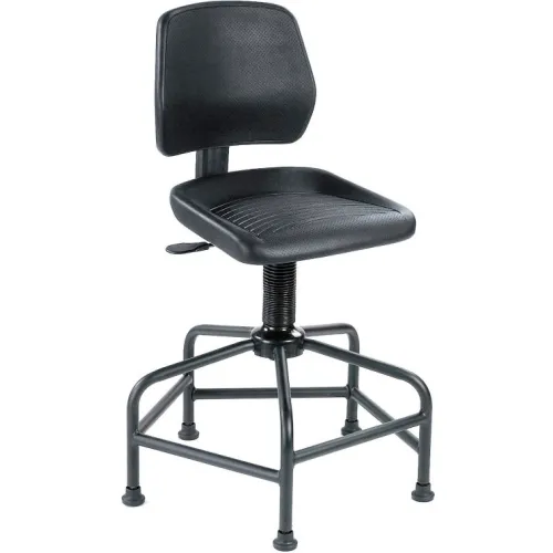 Interion® Task Stool, Polyurethane, Black