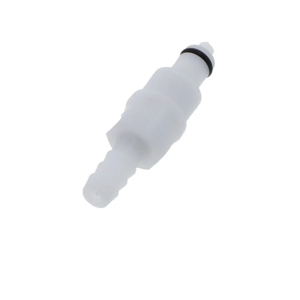 Multi-Mount Valved Hose Barb Coupling Insert - 1/4 ID Barb Acetal — Bag of 10
