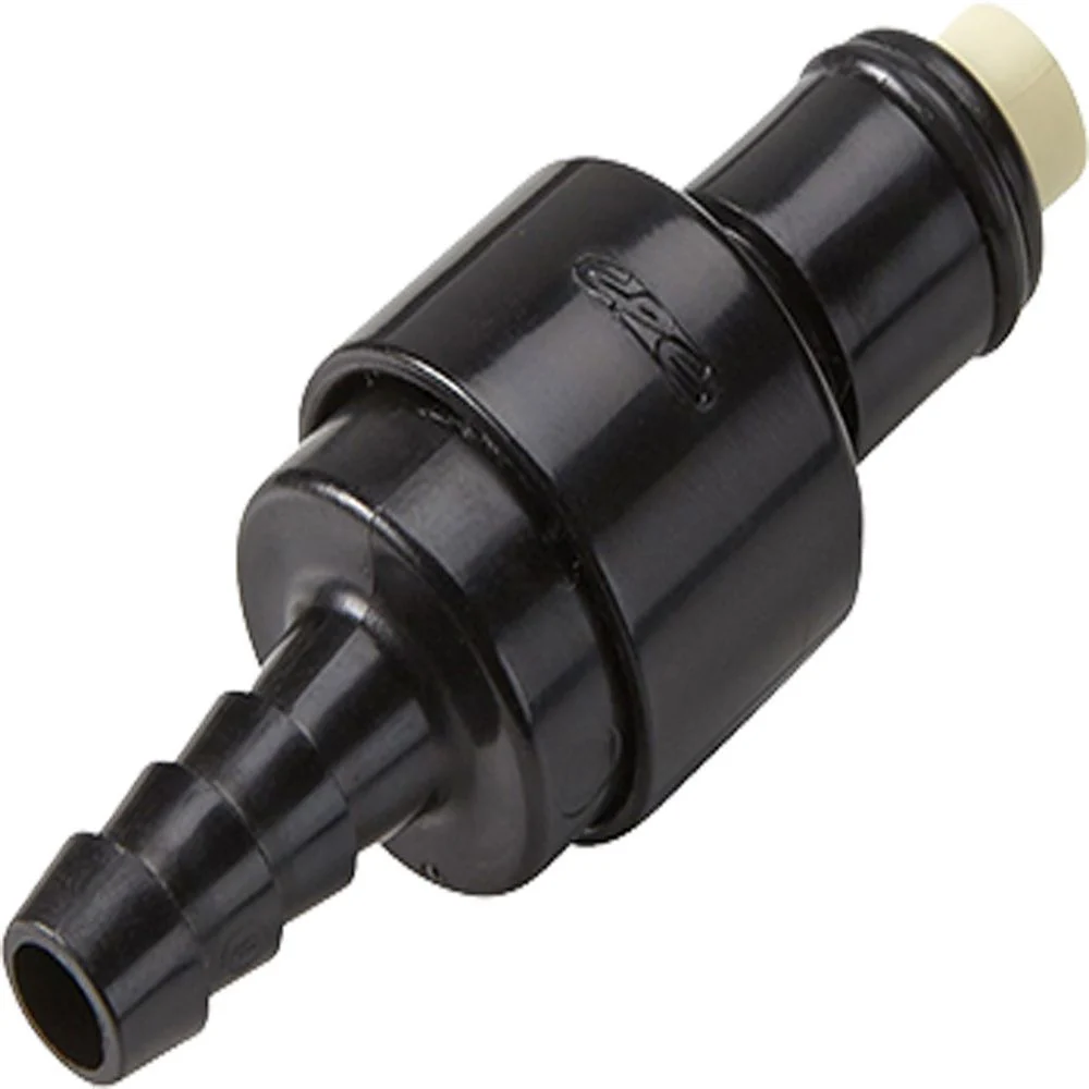 PLCD2200606MBLK Valved In-Line Hose Barb Coupling Insert 3/8 ID Barb — Pack of 250