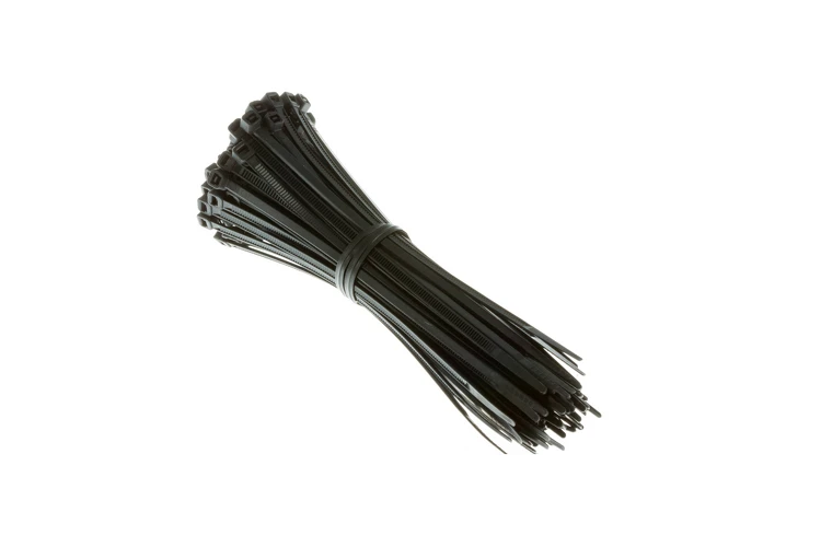 6in Nylon Cable Ties, Black (Qty 100)