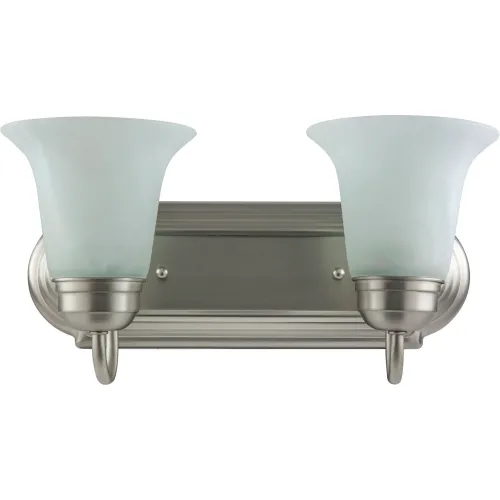 Sunlite® Traditional Bell Shaped Vanity Light Fixture, 60W, 14"L, Brushed Nickel