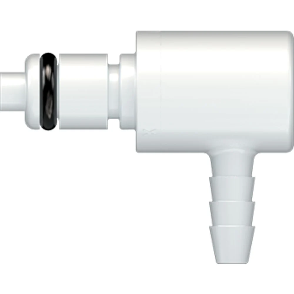 LinkTech 20AC Elbow Plug, Valved, 1/8" HB — Bag of 100