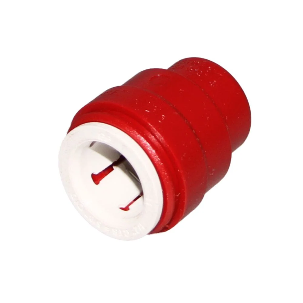 John Guest Color Coded End Cap Red - 1/2 CTS Test Cap — Single