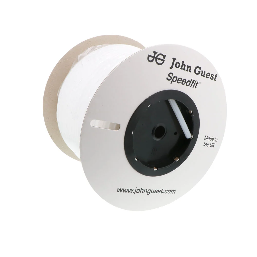 John Guest White 3/8" OD LLDPE Polyethylene Tubing — 25 Feet