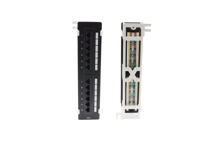 Cat.6 110 Type Patch Panel 12Port Vertical w/Bracket