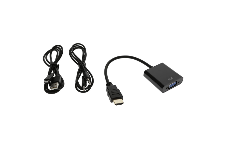 HDMI to VGA Adapter with Stereo Audio Support