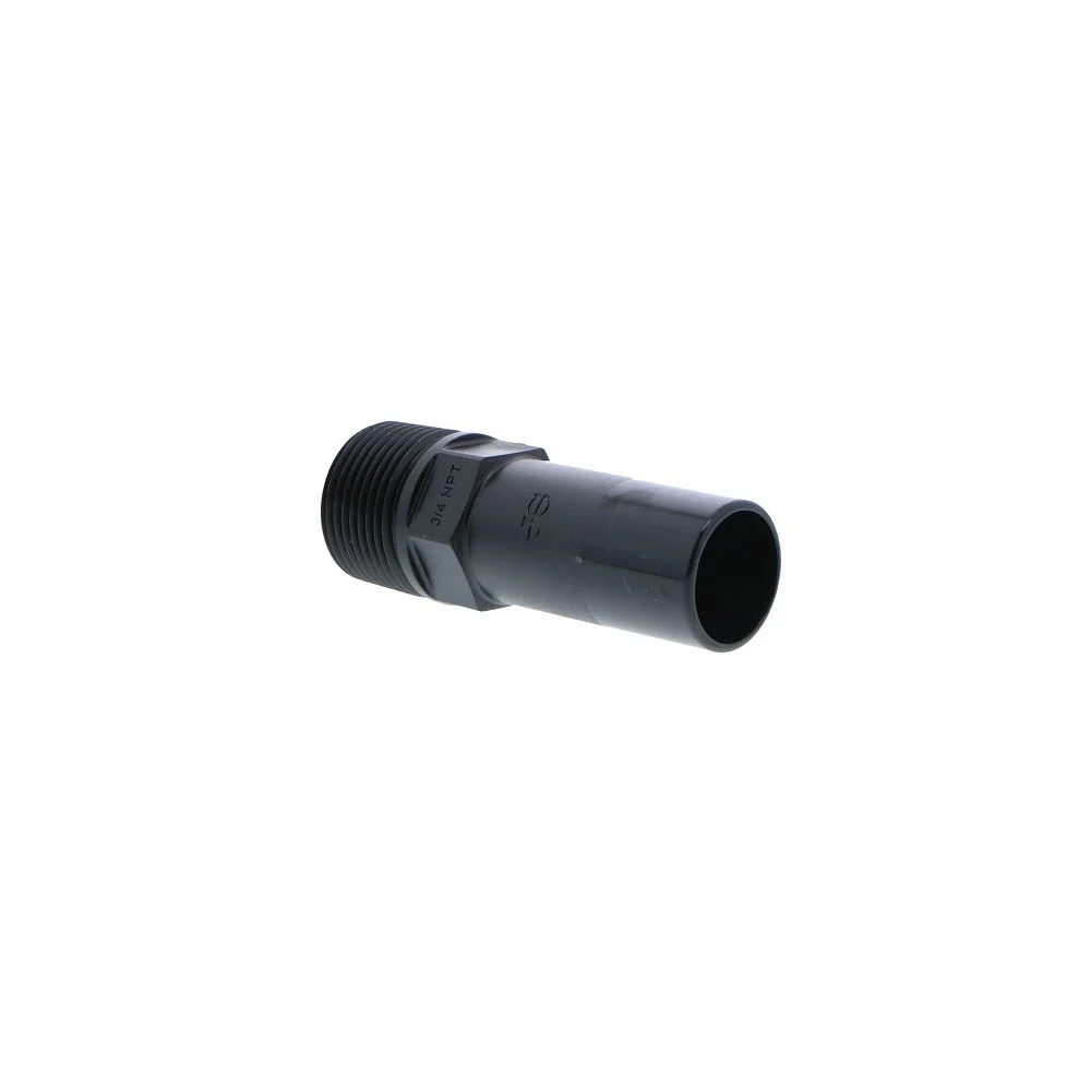 John Guest Black Male Stem Adapter - 3/4 CTS Stem x 3/4 NPT — Single