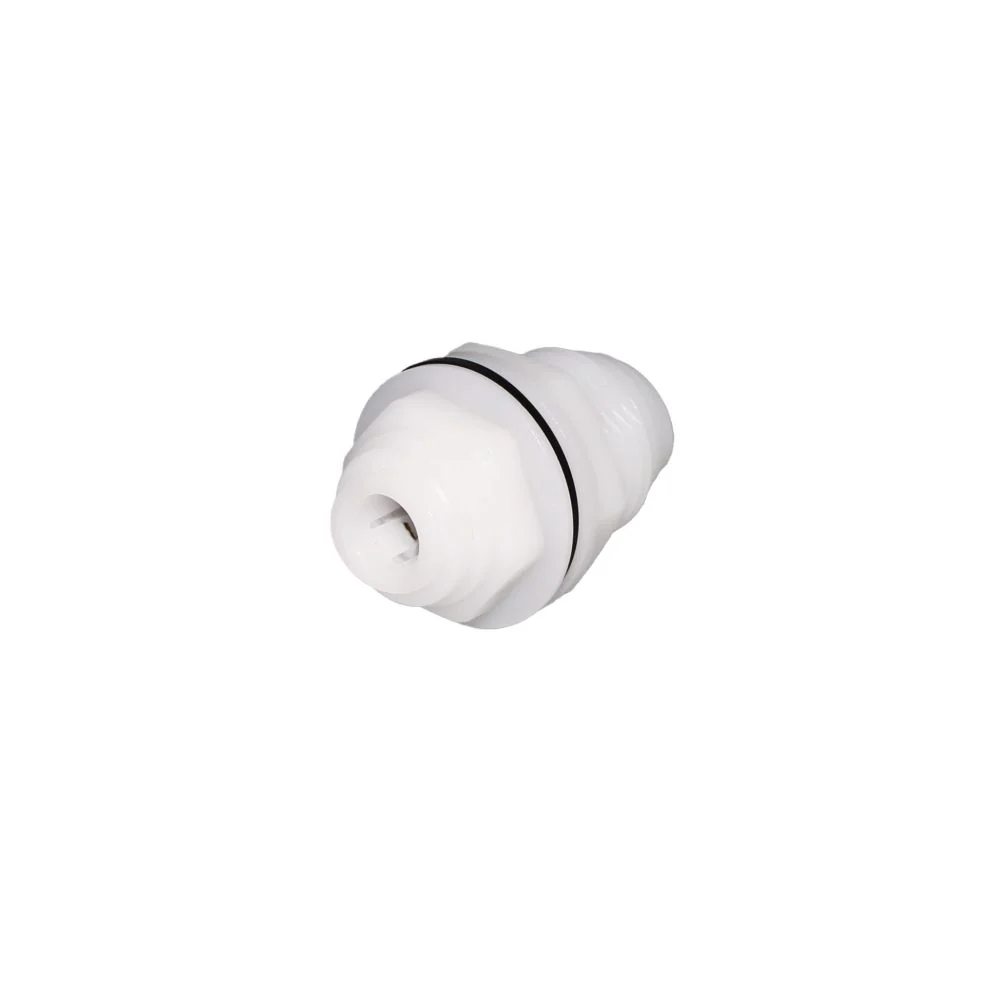 NeoFit - Acetal True White Bulkhead Connector 6mm tube — Single