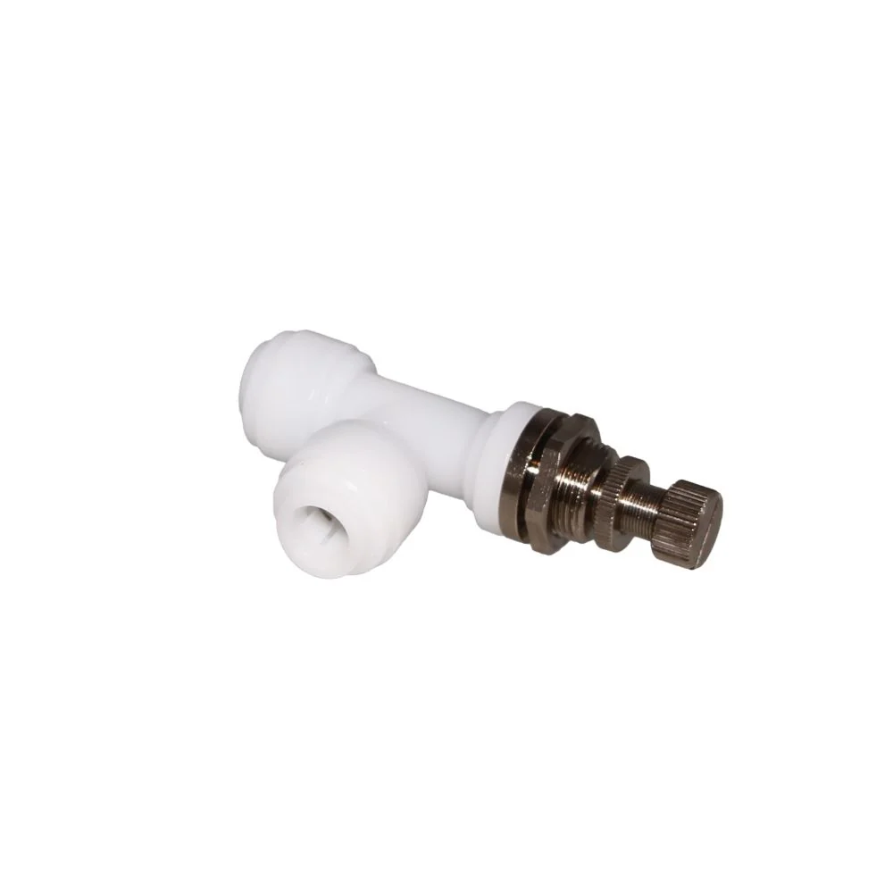 NeoFit - Acetal Natural White Flow Control Elbow Bulkhead 3/8" tube — Single
