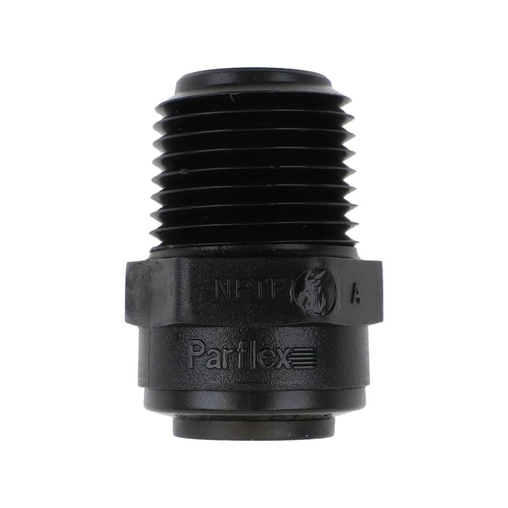 Parker TrueSeal Kynar Male Connector 1/4 x 3/8 NPTF — Single