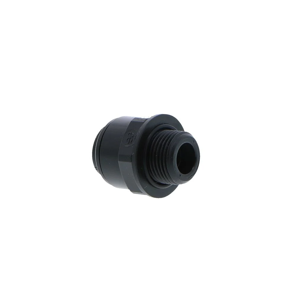 John Guest Male Connector BLACK ACETAL - 12mm x 3/8 BSPP — Single