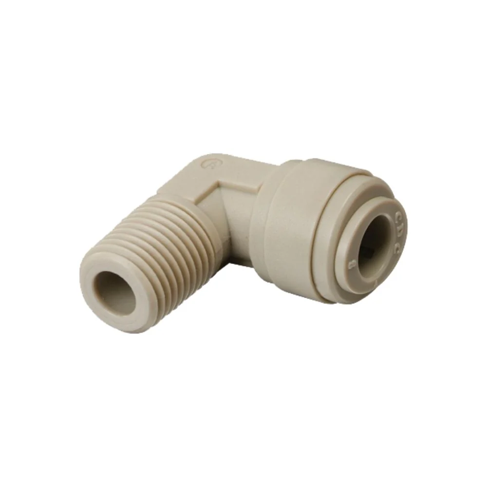 NeoFit - Acetal Gray Male Elbow- 3/8"tube OD x 1/4"NPTF — Box of 200
