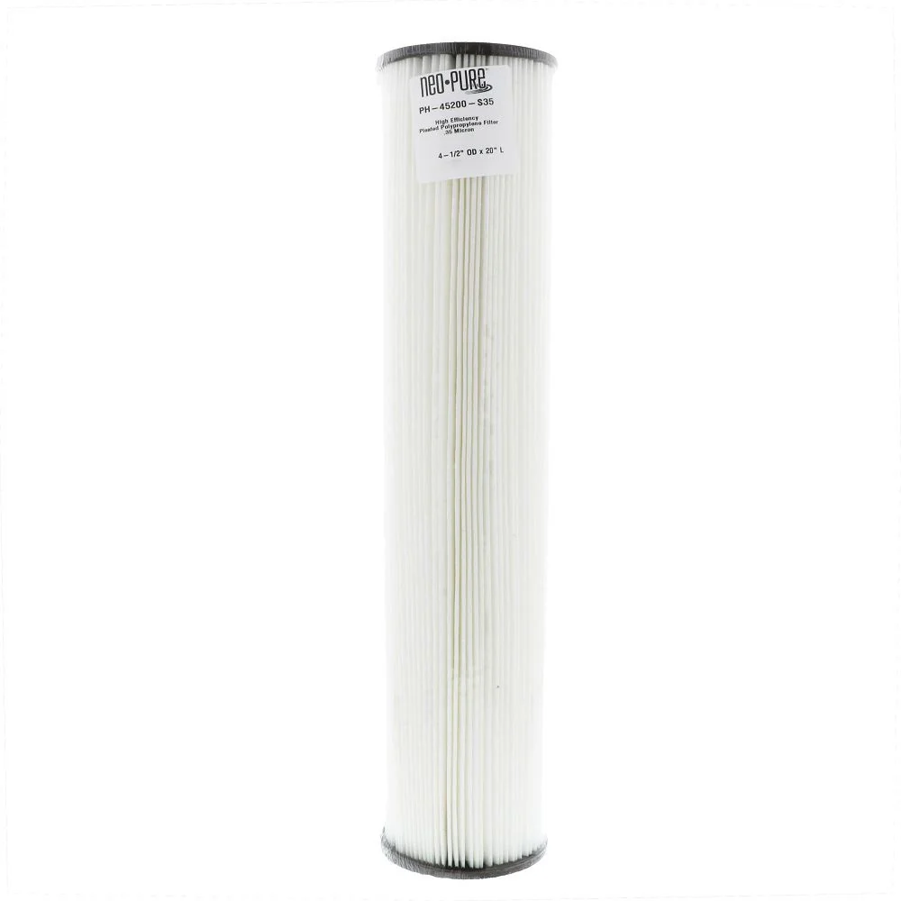 Neo-Pure PH-45200-S35 20" BB High Efficiency Pleated Filter 0.35 micron — Single